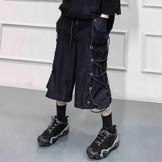 Straight Cut Drawstring Shorts