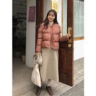 Wool Blend Long A-line Skirt