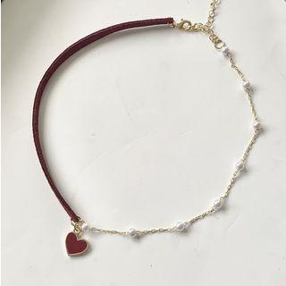 Beaded Panel Sweetheart Choker