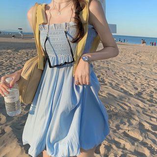 Ruched Tube Dress / Plain T-shirt