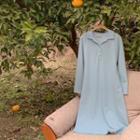 Tie-waist Pique Polo Shirtdress