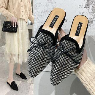 Pointed Glitter Mules