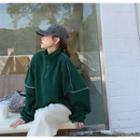 Half-zip Contrast Stitching Sweatshirt