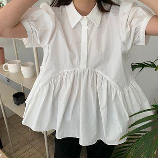 Short-sleeve Flowy Shirt