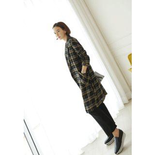 Checked Long Jacket