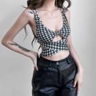 Houndstooth Strappy Camisole Top