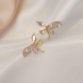 Rhinestone Butterfly Earring 1 Pair - E2148 - Butterfly - One Size