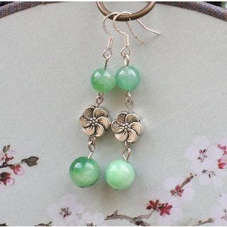 Faux Jade Drop Earring