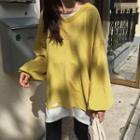 V-neck Oversized Ripped Top