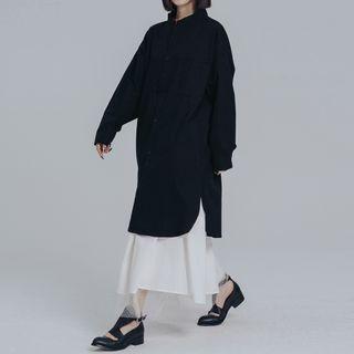 Slit Shirt Black - One Size