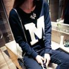 Print Dip-back Pullover