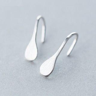 Droplet Stud Earring 1 Pair - Silver - One Size