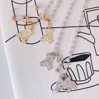 Bear Faux Pearl Surgical Mask Chain