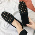 Studded Furry Loafers