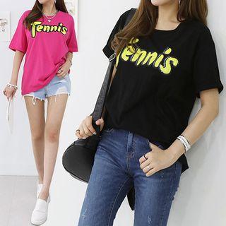 Neon-color Tennis Spangle T-shirt