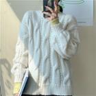 Cable Knit Sweater / Turtleneck Sweater