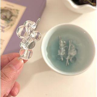 Bead Grape Hair Clip Transparent - One Size