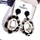 Rhinestone Irregular Acetate Dangle Earring 1 Pair - As Shown In Figure - One Size