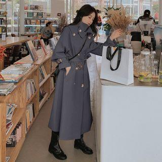 Double Breasted Plain Trench Coat
