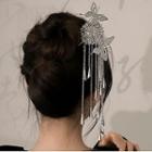 Butterfly Chain Hair Stick 1 Pc - Mm616 - Silver - One Size