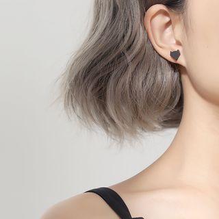925 Sterling Silver Wooden Fox Earring