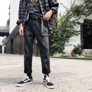 Pocket-detail Straight Cut Jeans