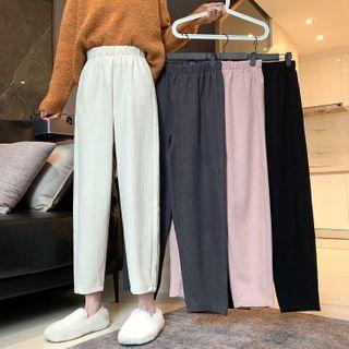 Elastic-waist Straight-leg Harem Pants