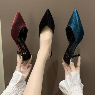 Pointy Stiletto Heel Slide Sandals