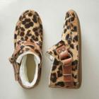 Leopard Print Flat Short Boots