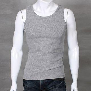 Plain Round-neck Tank Top