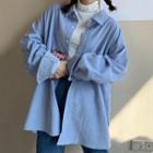 Corduroy Long-sleeve Shirt / Mock Neck Long-sleeve Top