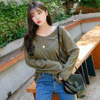 V-neck Boxy Cotton T-shirt