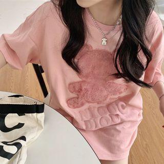 Chenille Bear Short-sleeve T-shirt