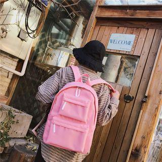 Pocket Detail Nylon Backpack