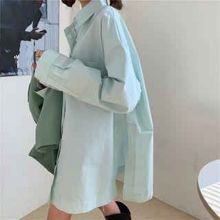 Plain Long-sleeve Shirt / Single-breasted Blazer