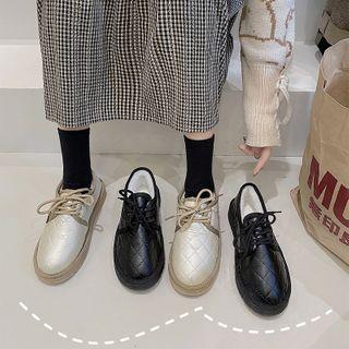 Quilted Platform Lace-up Ankle Snow Boots