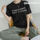 Plus Size Letter Relaxed-fit T-shirt