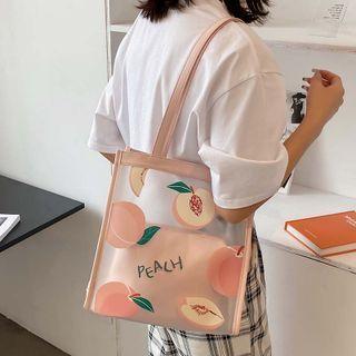 Dragon Print Pvc Crossbody Bag