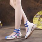 Hidden Wedge Embroidered Dance Shoes