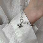 Cross Pendant 925 Sterling Silver Bracelet 925 Silver - Silver - One Size