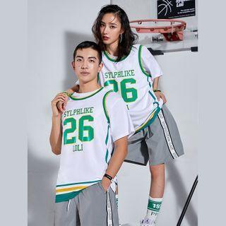 Lettering Sleeveless Sports T-shirt