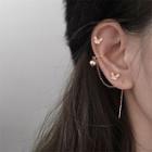 Butterfly Stud Earring / Ear Cuff Threader Earring