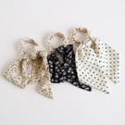 Dotted / Floral Print Bow Hair Tie