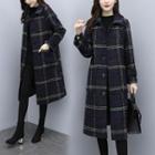 Collared Plaid Single-breasted Coat