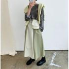 Two-tone Maxi Full Skirt & Belt Bag