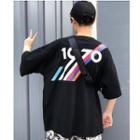 Set: Couple Matching Short-sleeve Print T-shirt + Belt Bag