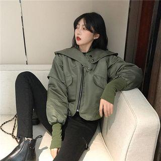 Long-sleeve Cropped Zip Jacket