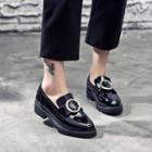 Patent Chunky-heel Loafers