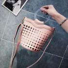Perforated Bucket Bag With Pouch