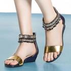Embellished Wedge Sandals